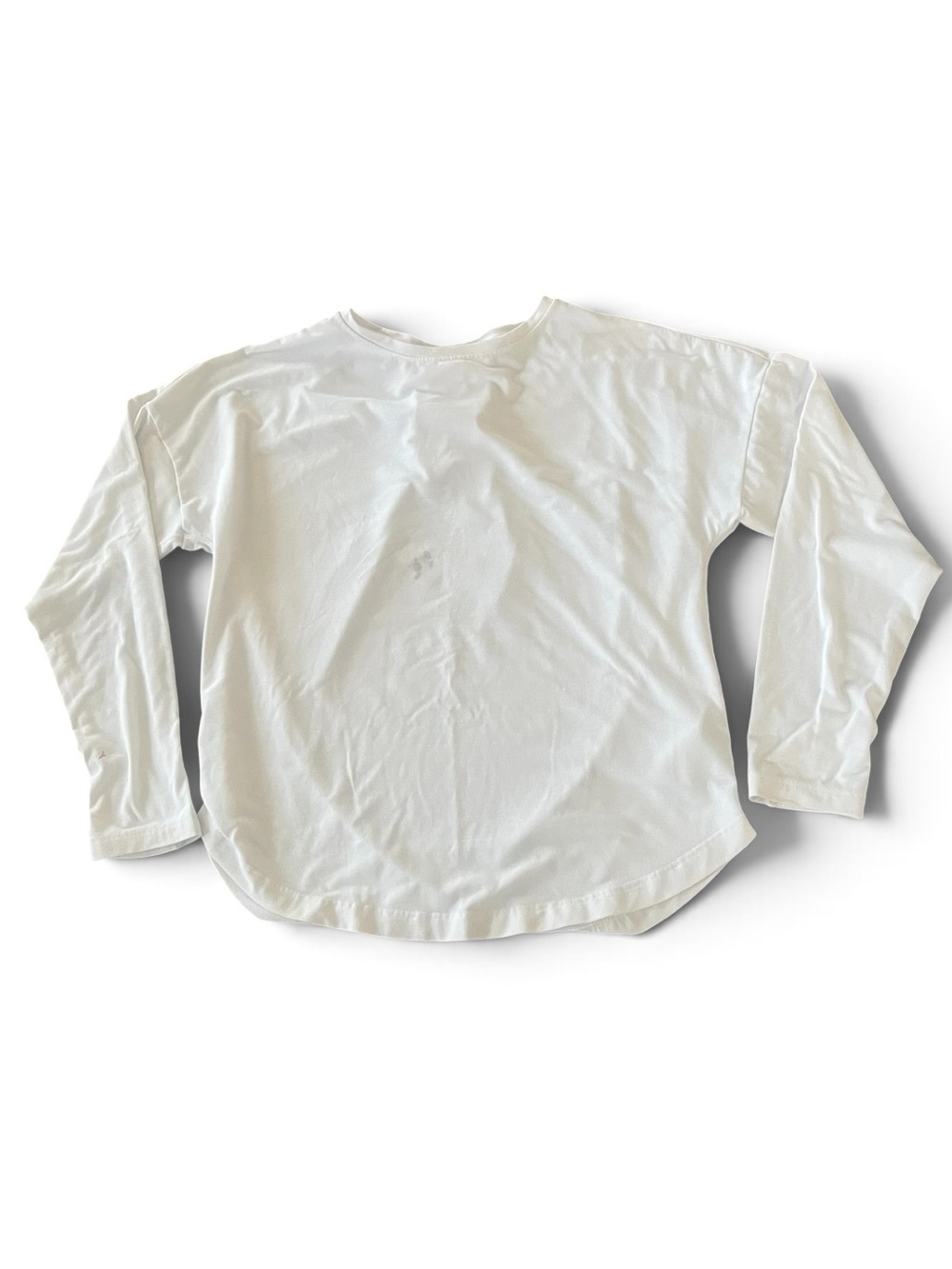 Athleta Girl White Long Sleeve Top M 8-10